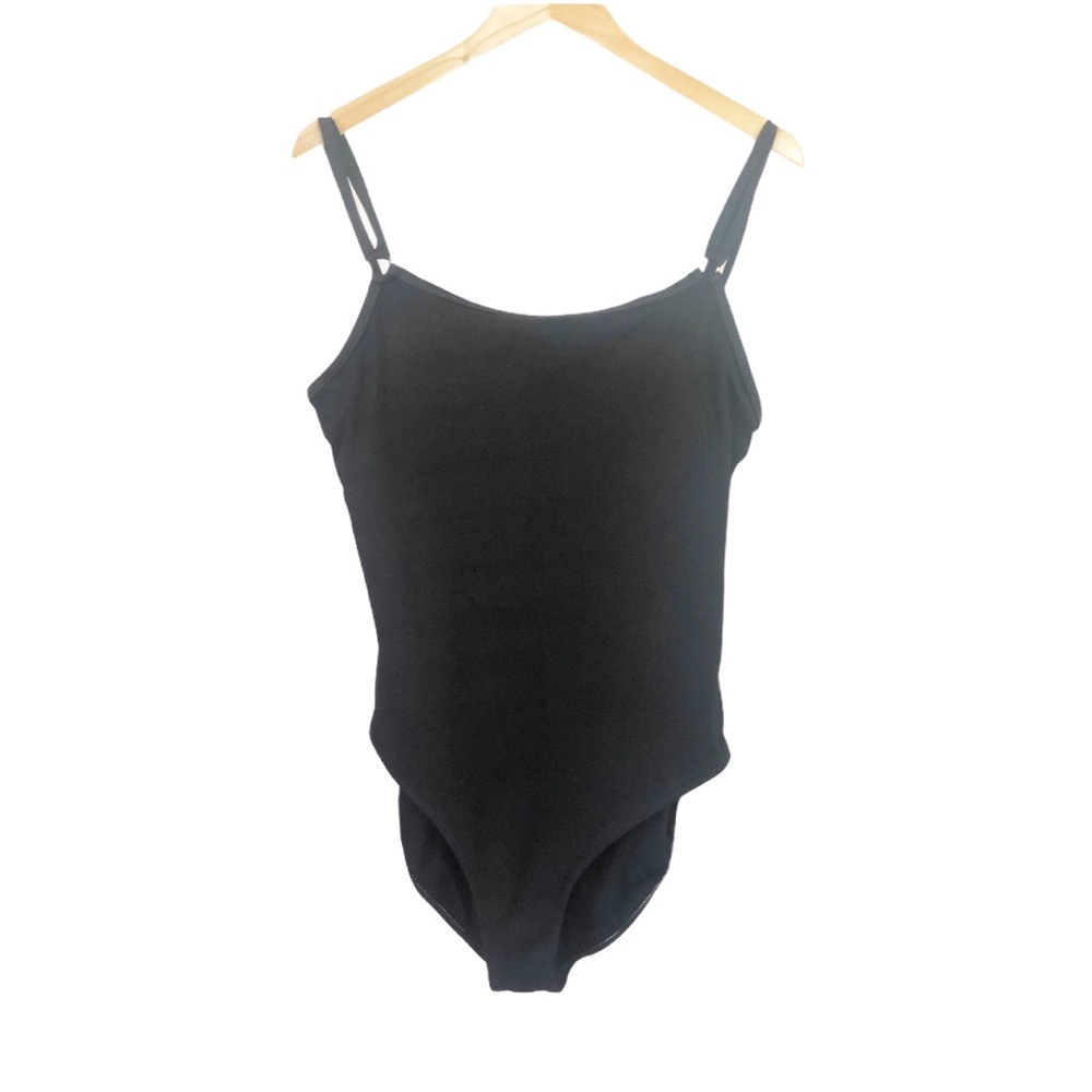 Avenue Black Ribbed One Piece Swimsuit